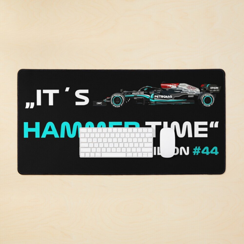 Desk Mat Its Hammer Time #44 Lewis Hamilton Formula 1 Large Gaming Mouse Pad 35X16 Inch 7802738352467
