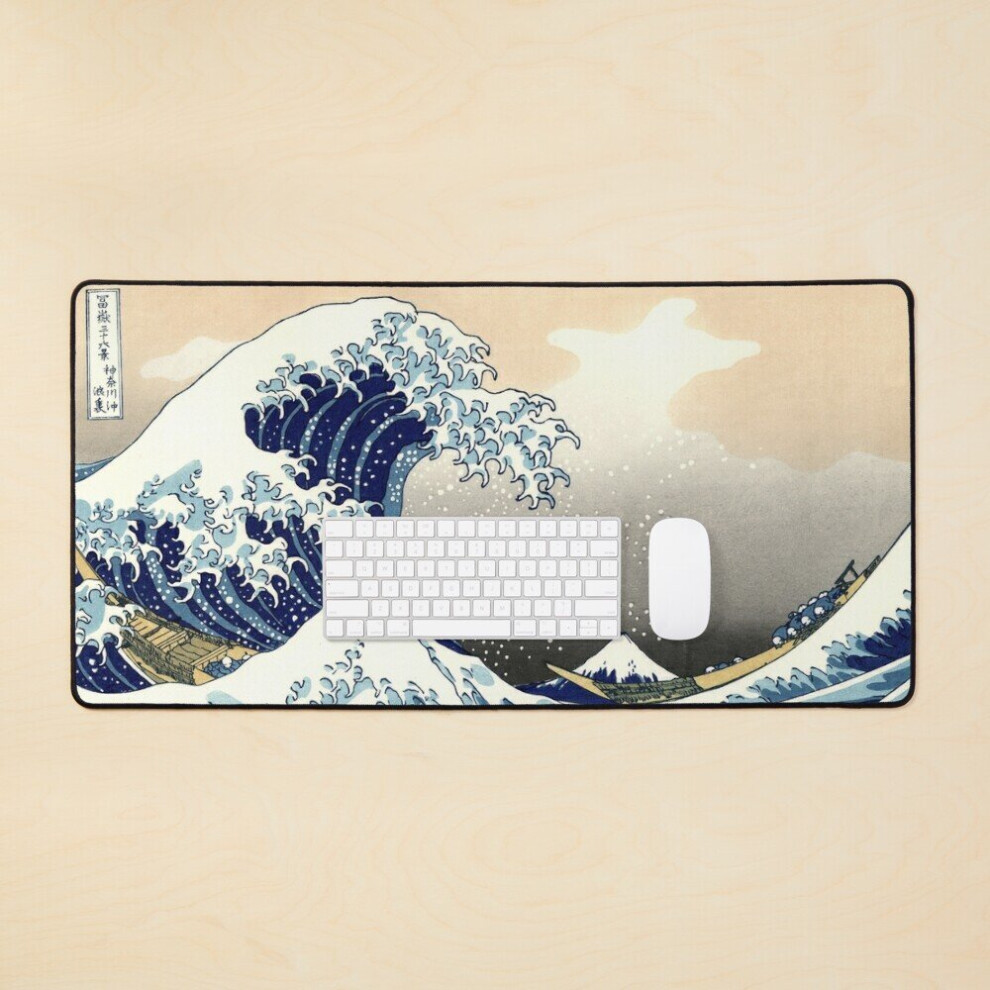 Desk Mat The Great Wave Off Kanagawa - Hokusai Large Gaming Mouse Pad 35X16 Inch 7802738310511