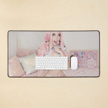 Desk Mat Amazing Belle Delphine cosplay sexy girl Poster Art Prints for Home Wall Decor Large Gaming Mouse Pad 35x16 inch