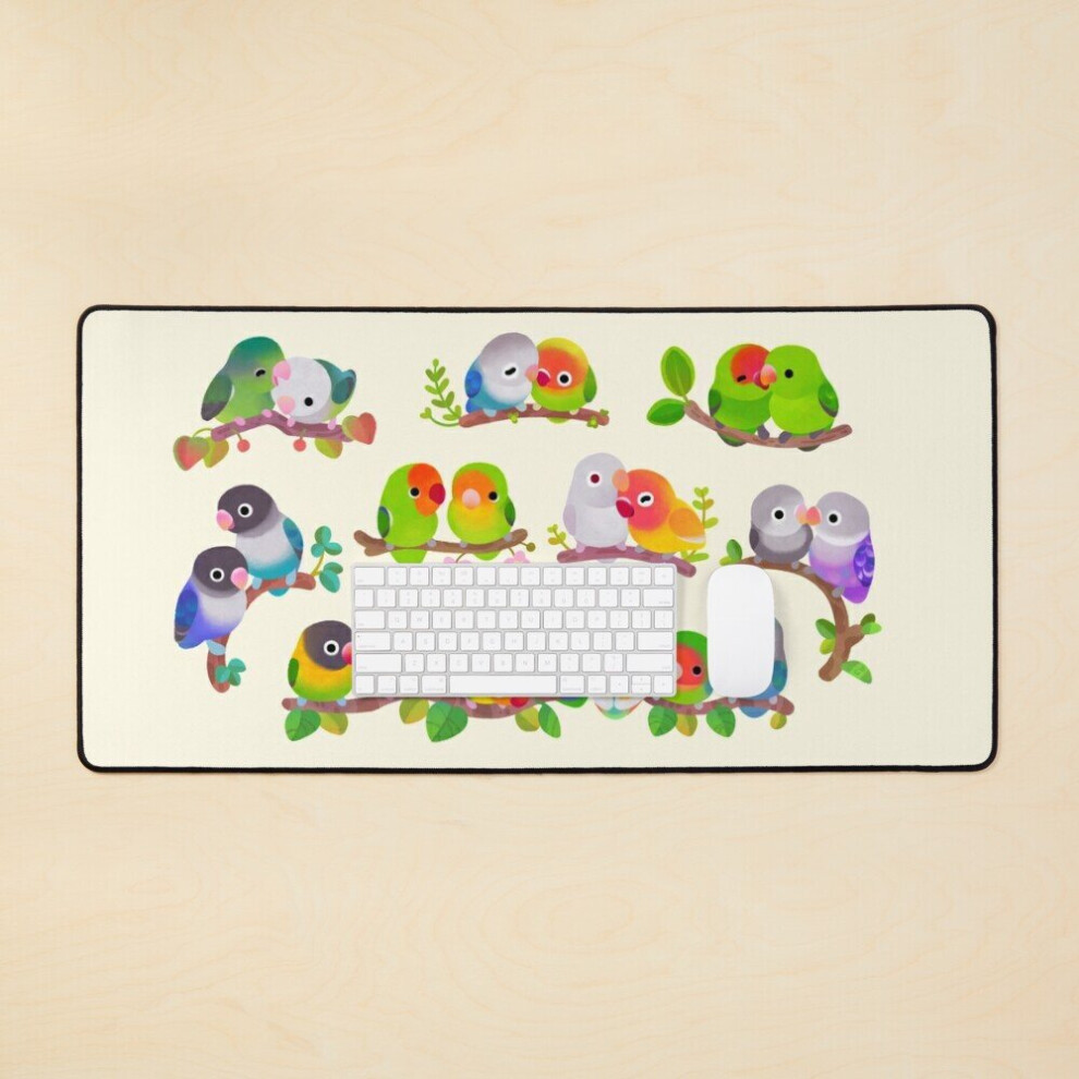 Desk Mat Lovebird Large Gaming Mouse Pad 35X16 Inch 7802738348392
