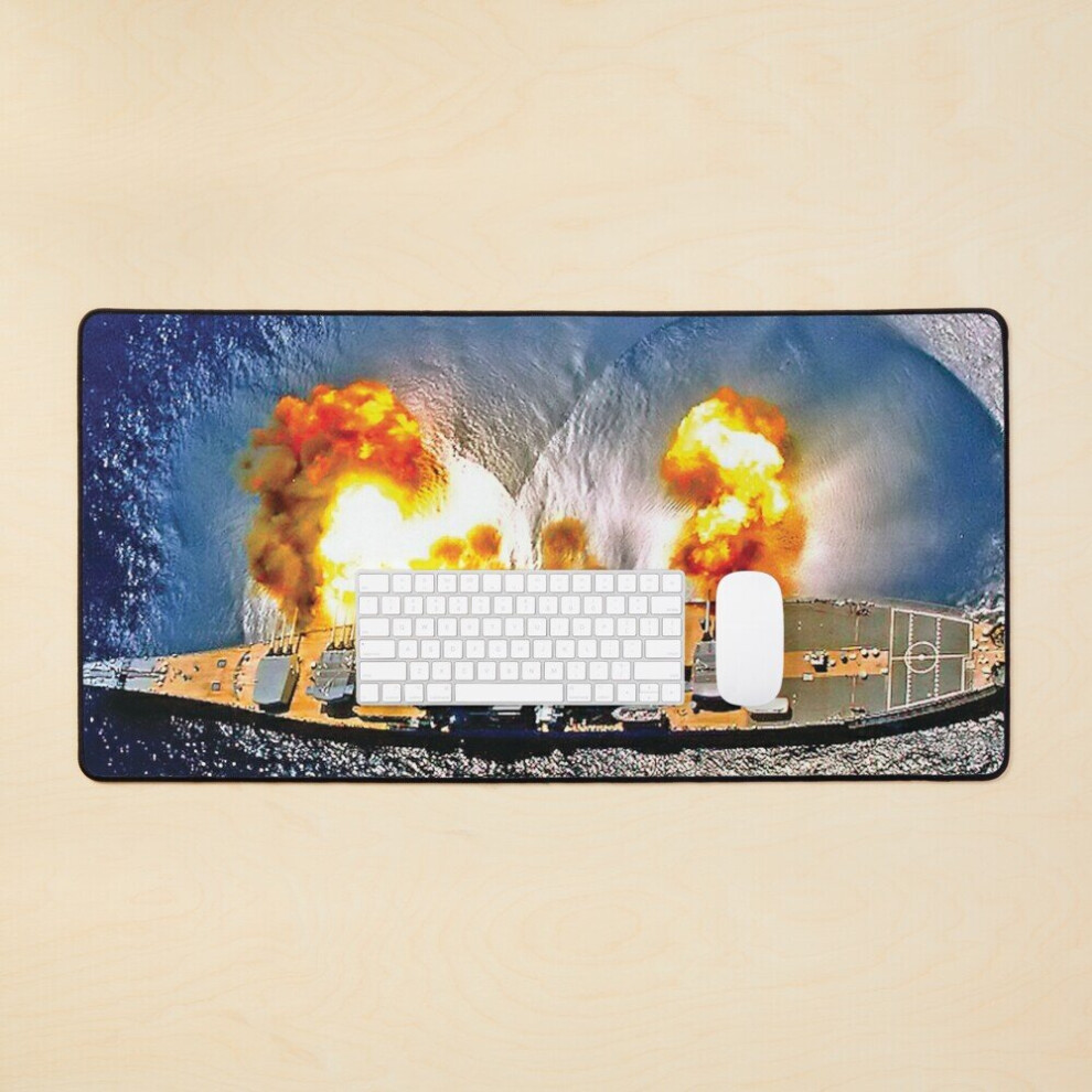 Desk Mat Uss Iowa (Bb-61) Ship's Store Large Gaming Mouse Pad 35X16 Inch 7802738405026