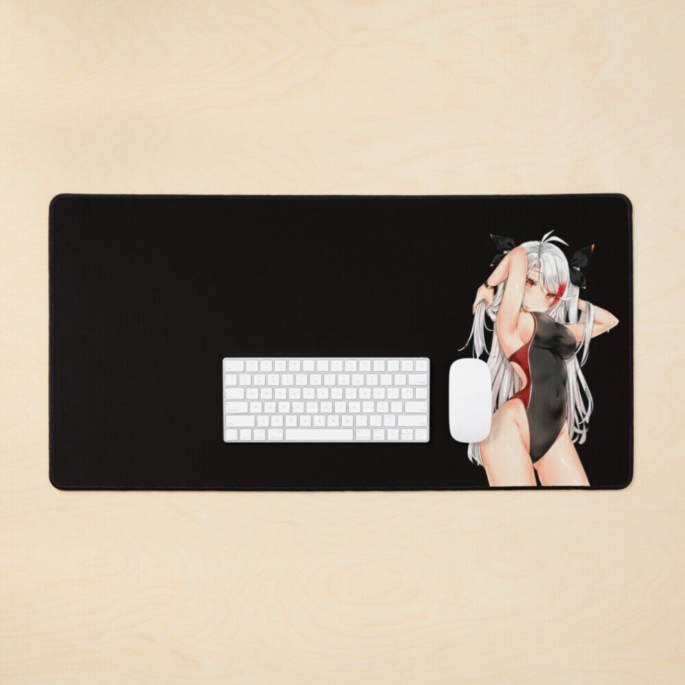 Desk Mat Prinz Eugen Sexy Lewd (Azur Lane Hentai Girl) Large Gaming Mouse Pad 35X16 Inch 7802738373950
