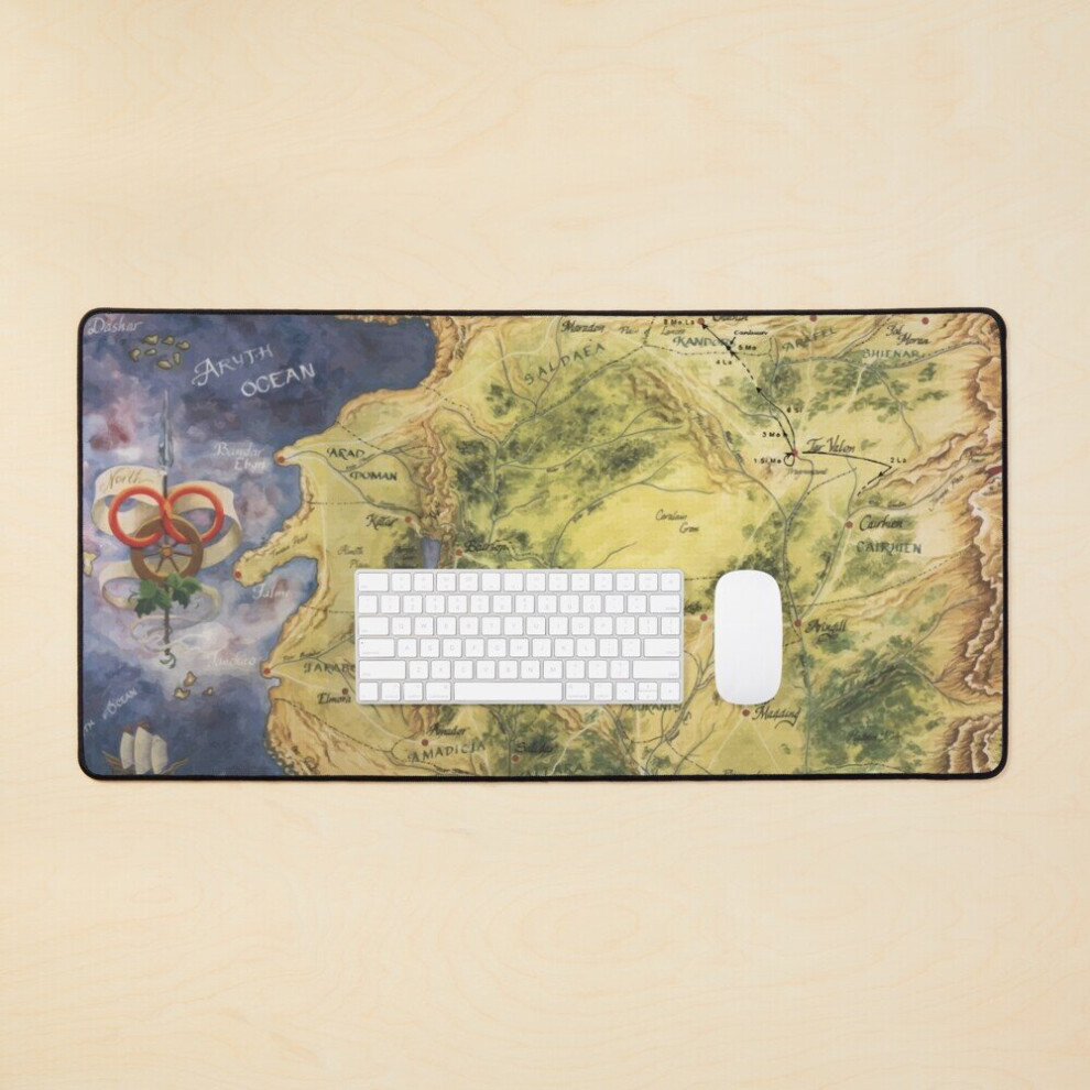 Desk Mat Wheel Of Time Large Gaming Mouse Pad 35X16 Inch 7802738317312