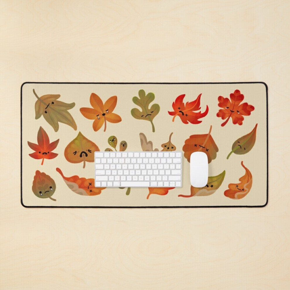 Desk Mat Sad Fallen Leaves Large Gaming Mouse Pad 35X16 Inch 7802738364163
