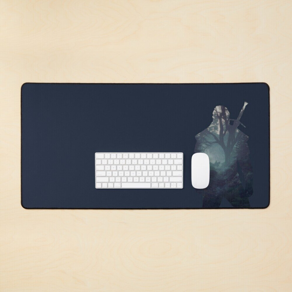 Desk Mat Geralt The Witcher Minimalist Large Gaming Mouse Pad 35X16 Inch 7802738313765