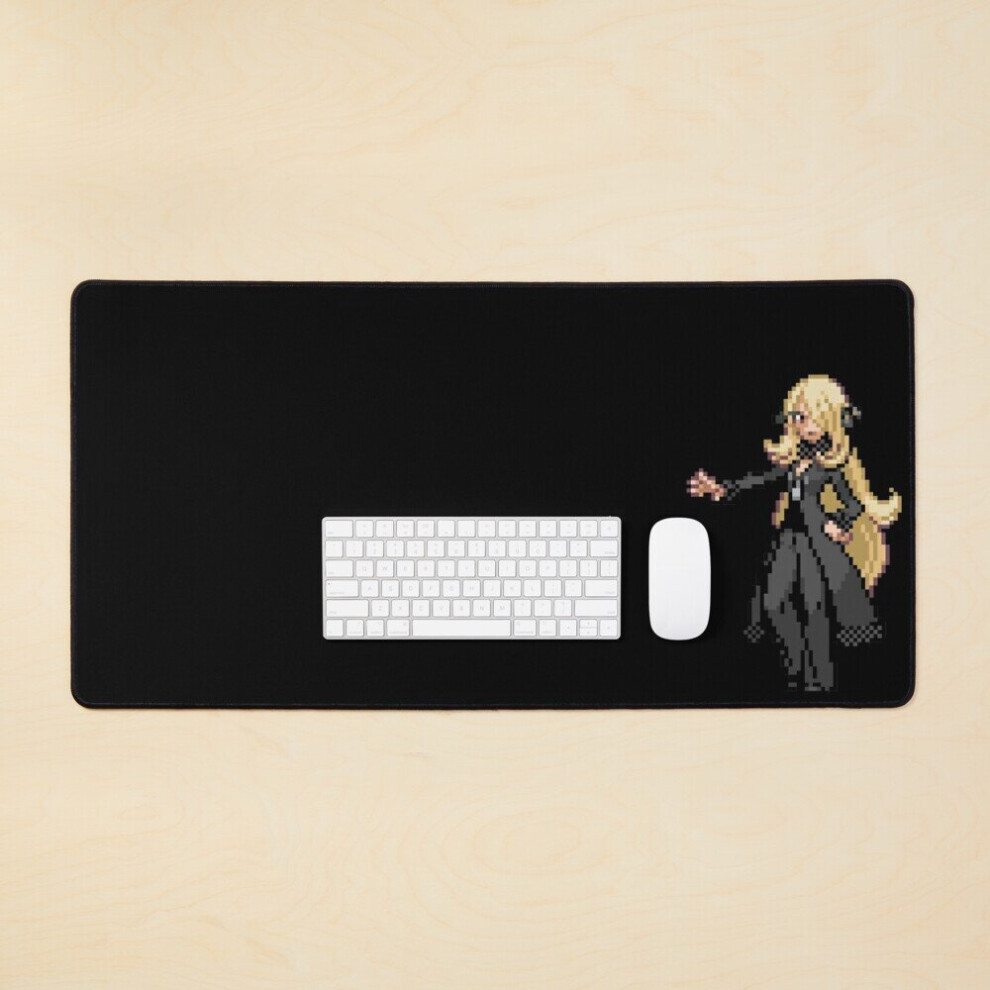 Desk Mat Cynthia Battle Sprite Bw Large Gaming Mouse Pad 35X16 Inch 7802738368772