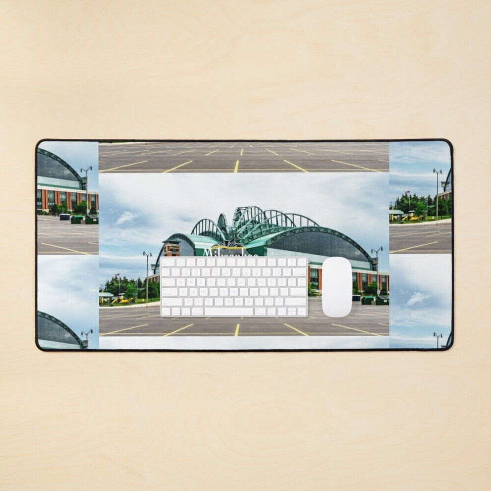 Desk Mat Milwaukee, Wisconsin - Milwaukee Attraction (Baseball Park) Large Gaming Mouse Pad 35X16 Inch 7802738391930