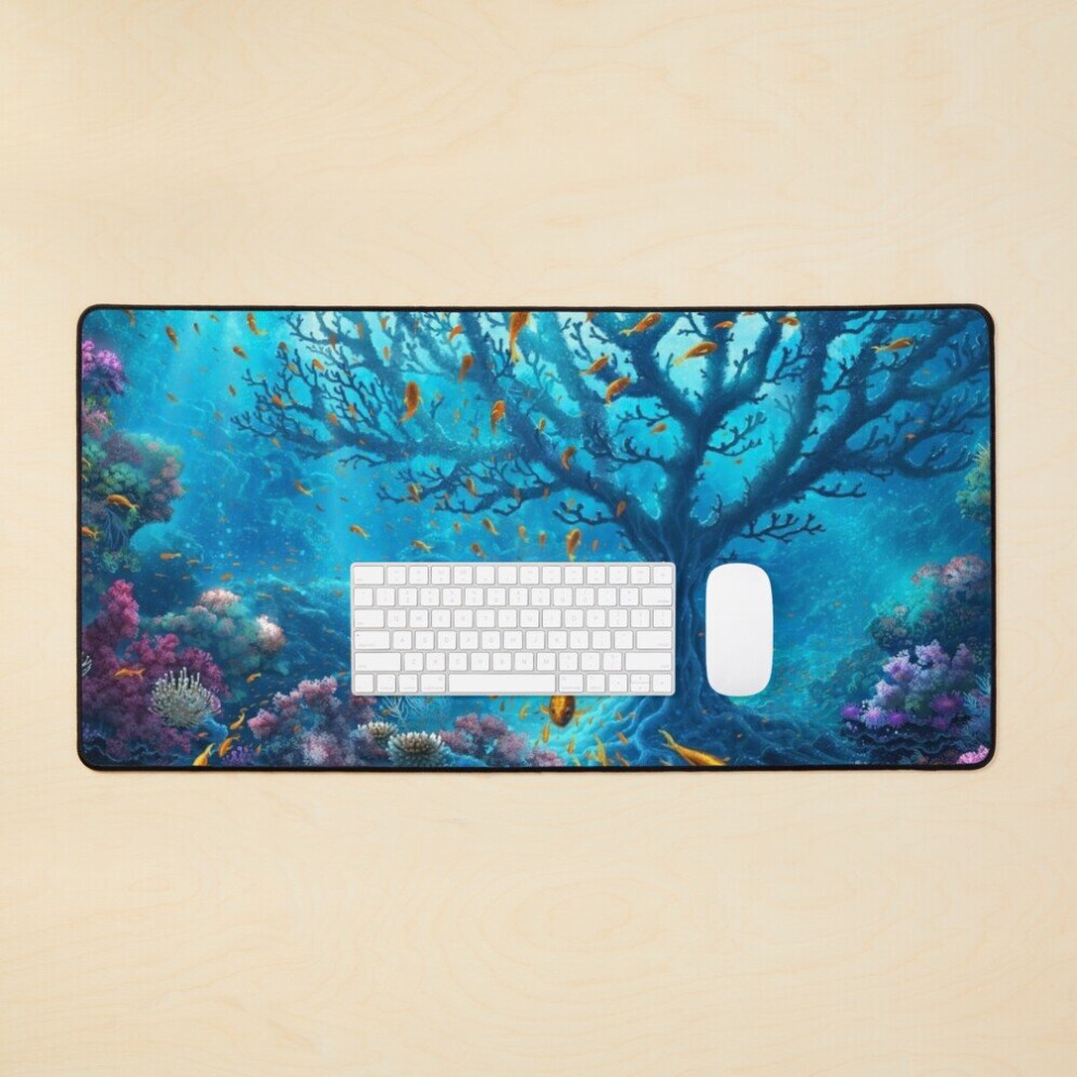 Desk Mat Subnautica Underwater Tree Large Gaming Mouse Pad 35X16 Inch 7802738352146