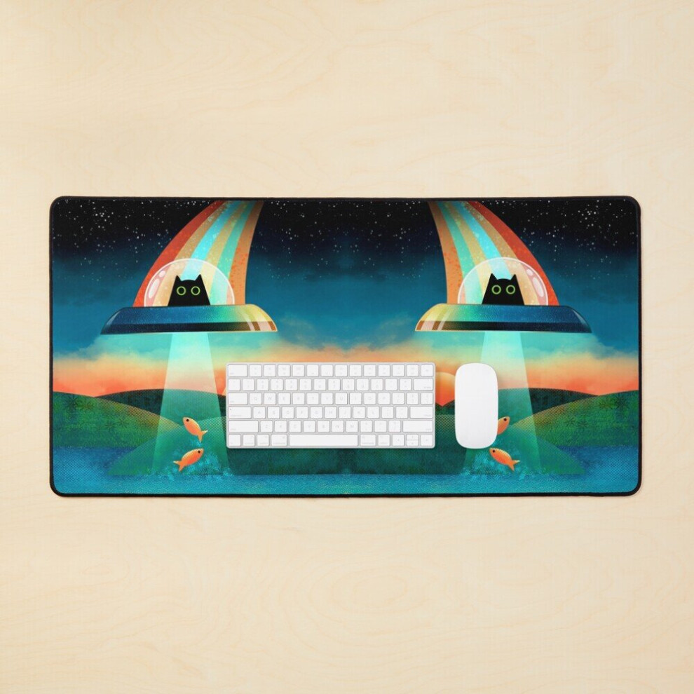 Desk Mat The Purrfect Alien Large Gaming Mouse Pad 35X16 Inch 7802738312423
