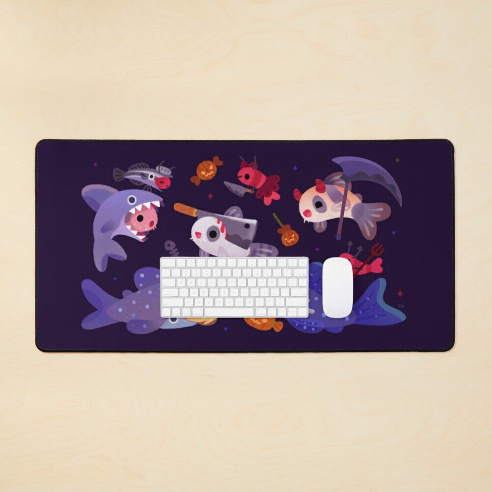 Desk Mat Spooky Cory Cats Large Gaming Mouse Pad 35X16 Inch 7802738394276
