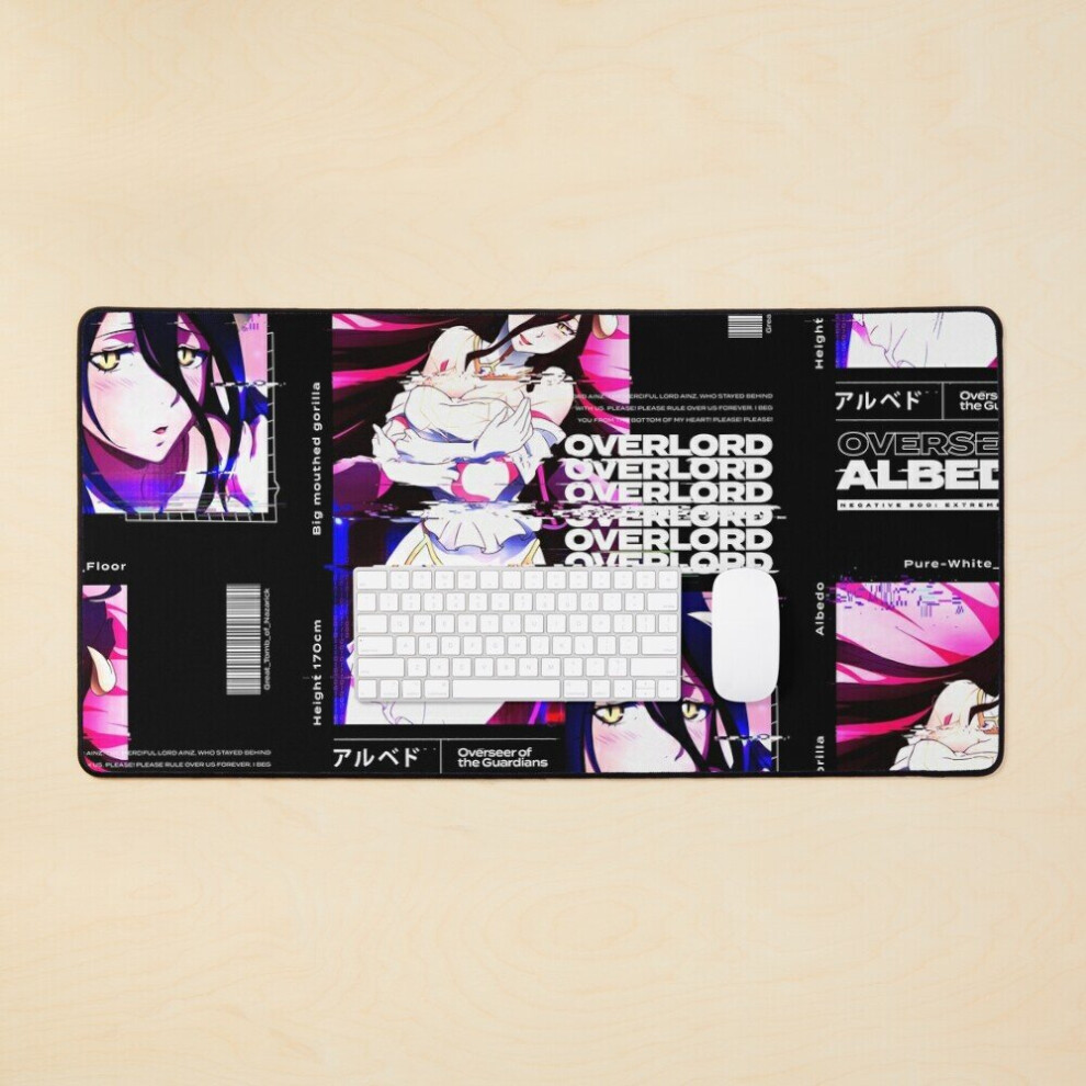 Desk Mat Albedo Overlord ???? Aesthetic Design Positive Version Large Gaming Mouse Pad 35X16 Inch 7802738354751