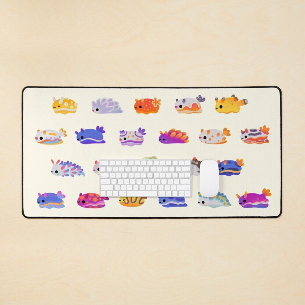 Desk Mat Sea Slug Day - Bright Large Gaming Mouse Pad 35X16 Inch 7802738379426