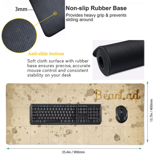 Desk Mat Rust Air Drop  Large Gaming Mouse Pad 35x16 inch 1