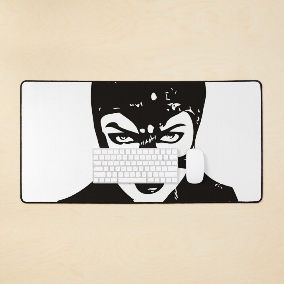 Desk Mat Cat Woman! - Comic Illustration Large Gaming Mouse Pad 35X16 Inch 7802738401622