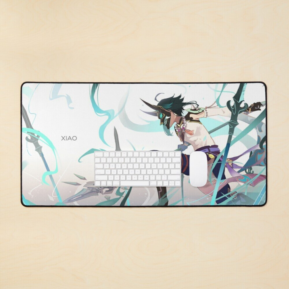Desk Mat Genshin Impact Xiao Large Gaming Mouse Pad 35X16 Inch 7802738381818