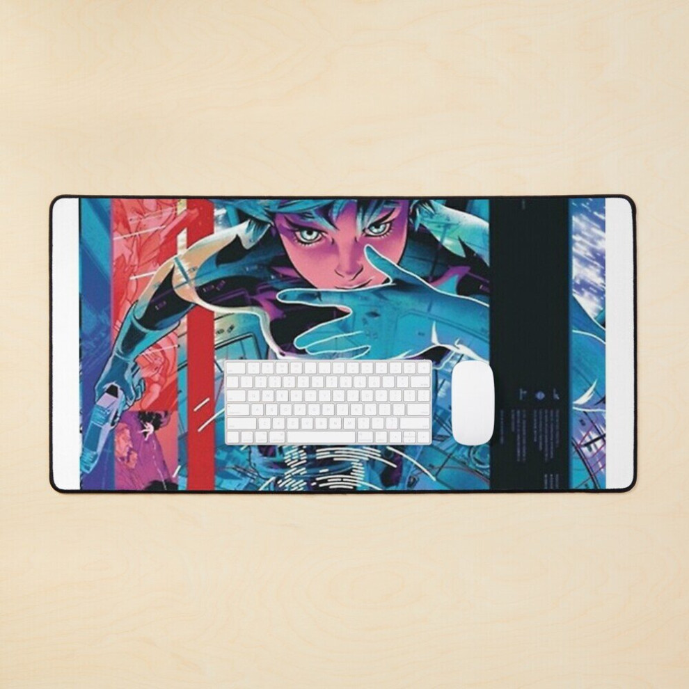 Desk Mat Ghost In The Shell Movie Poster Large Gaming Mouse Pad 35X16 Inch 7802738357738