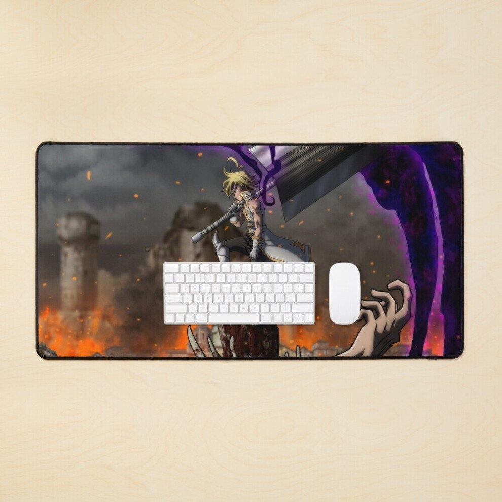 Desk Mat Seven Deadly Sins Meliodas Large Gaming Mouse Pad 35X16 Inch 7802738346466