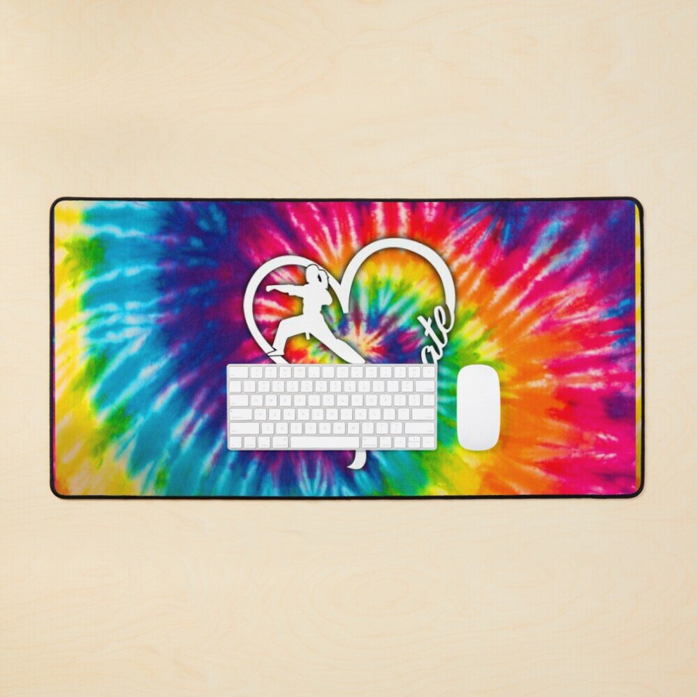 Desk Mat Karate Tie Dye Large Gaming Mouse Pad 35X16 Inch 7802738392791