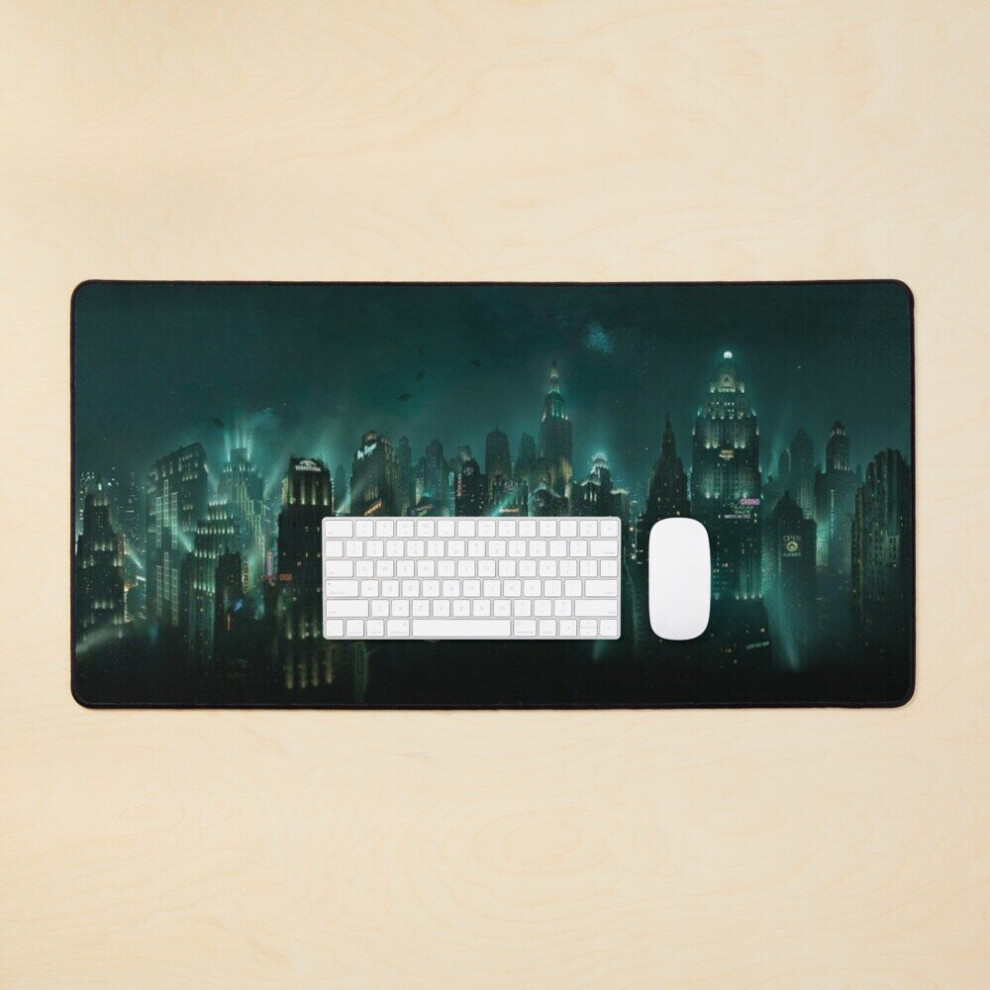 Desk Mat Bioshock Huge Rapture City Large Gaming Mouse Pad 35X16 Inch 7802738314830