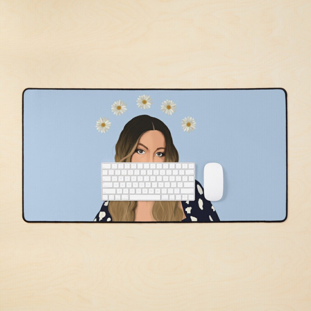 Desk Mat Chloe Is (A) Daisy Large Gaming Mouse Pad 35X16 Inch 7802738410747