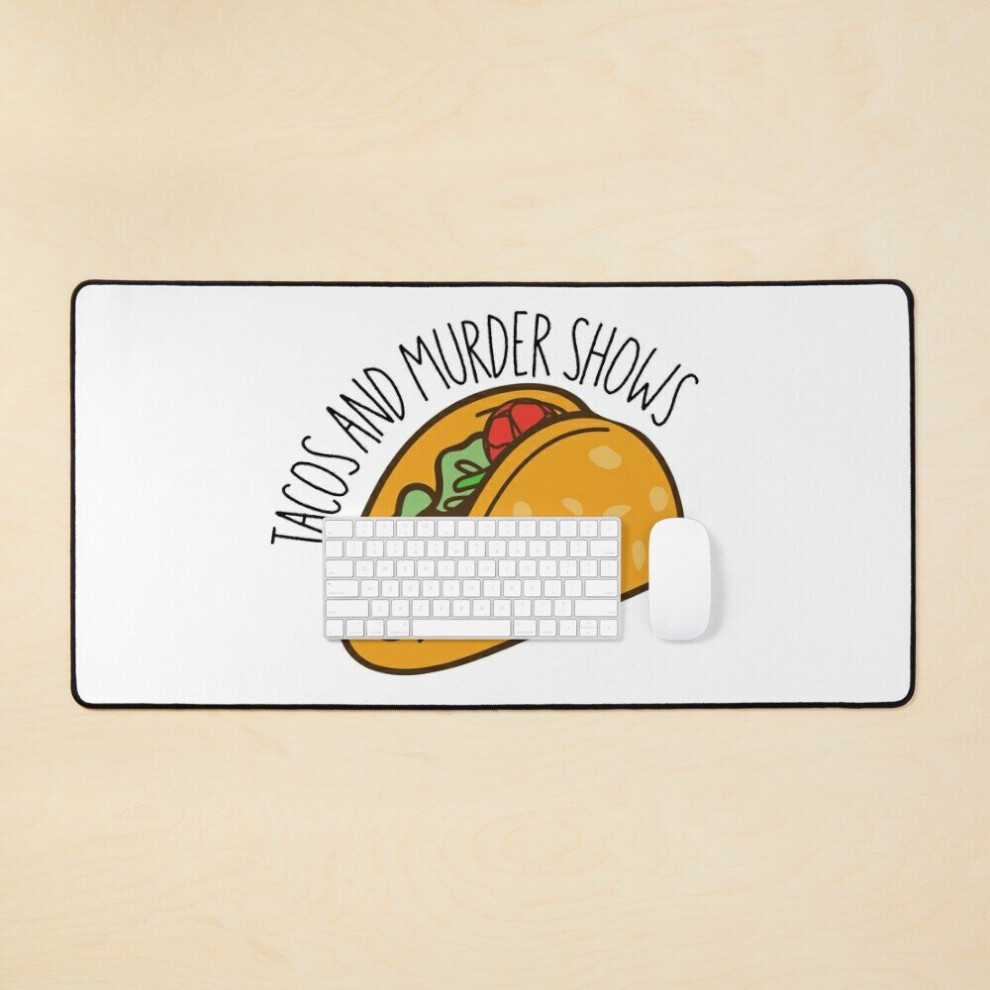 Desk Mat Tacos And Murder Shows Large Gaming Mouse Pad 35X16 Inch 7802738366594