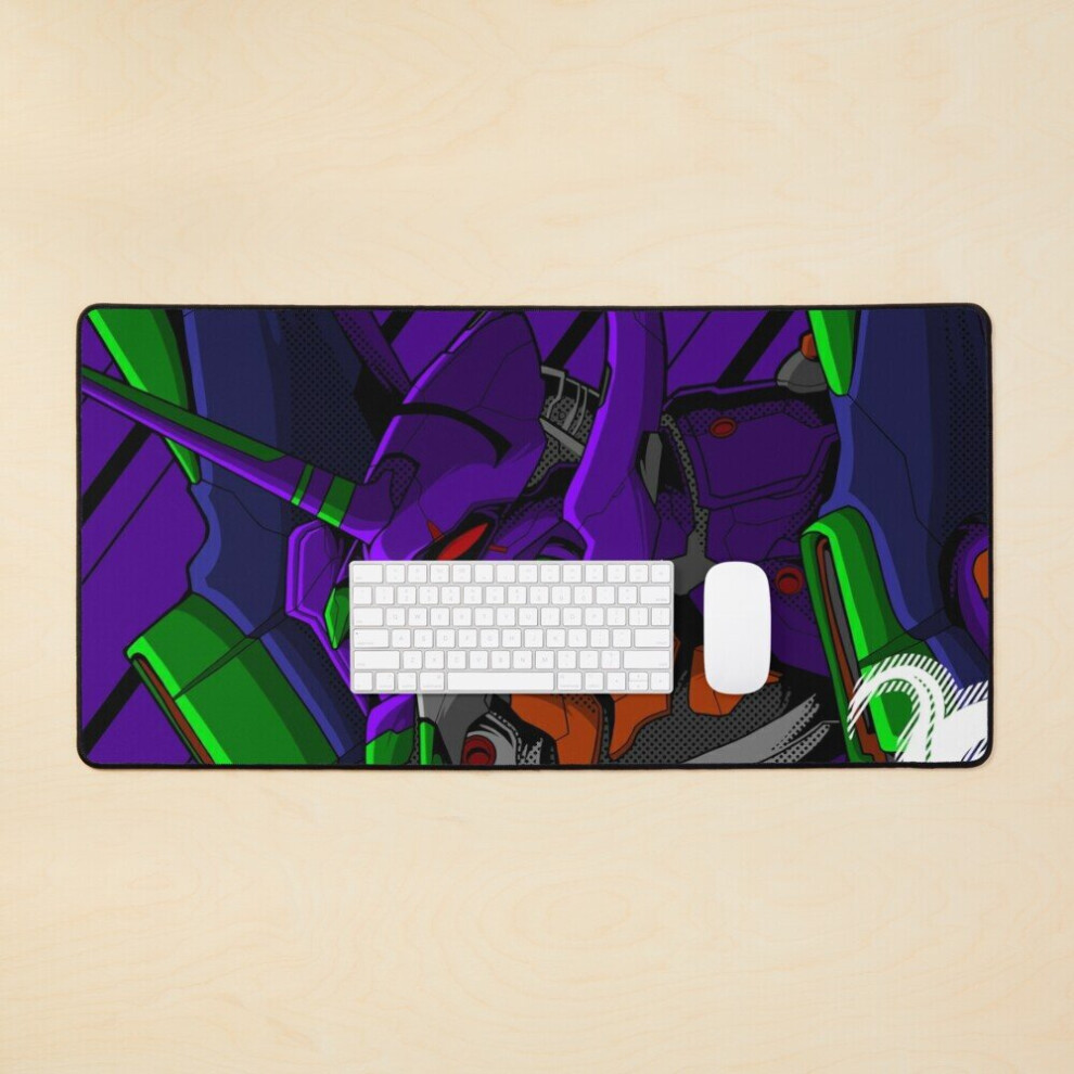 Desk Mat Neon Genesis Evangelion Eva-01 Large Gaming Mouse Pad 35X16 Inch 7802738385045