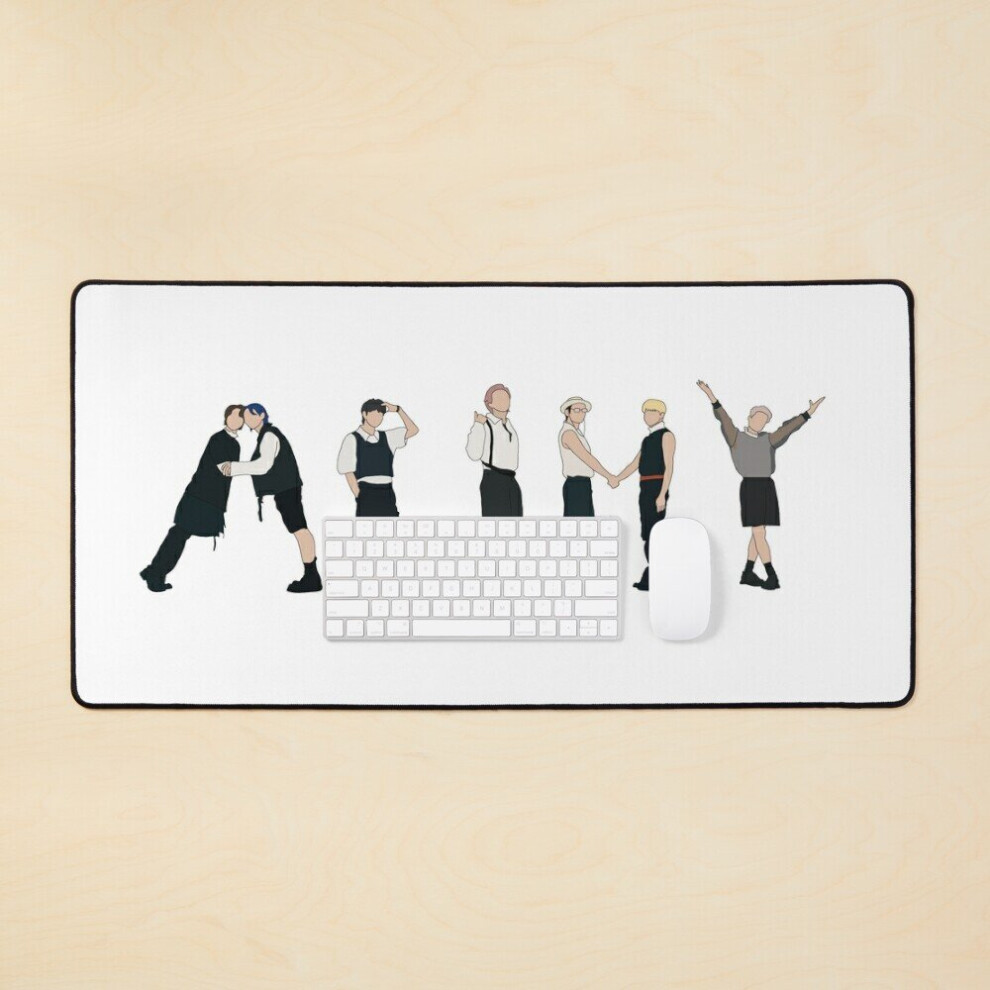 Desk Mat Butter Army Sign Silhouette, Butter Illustration Large Gaming Mouse Pad 35X16 Inch 7802738390919