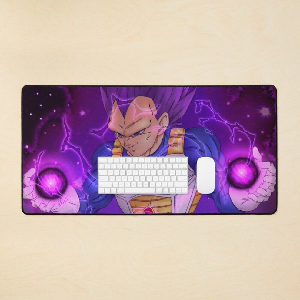 Desk Mat Dragon Ball Super Vegeta Ultra Ego Large Gaming Mouse Pad 35X16 Inch 7802738344219