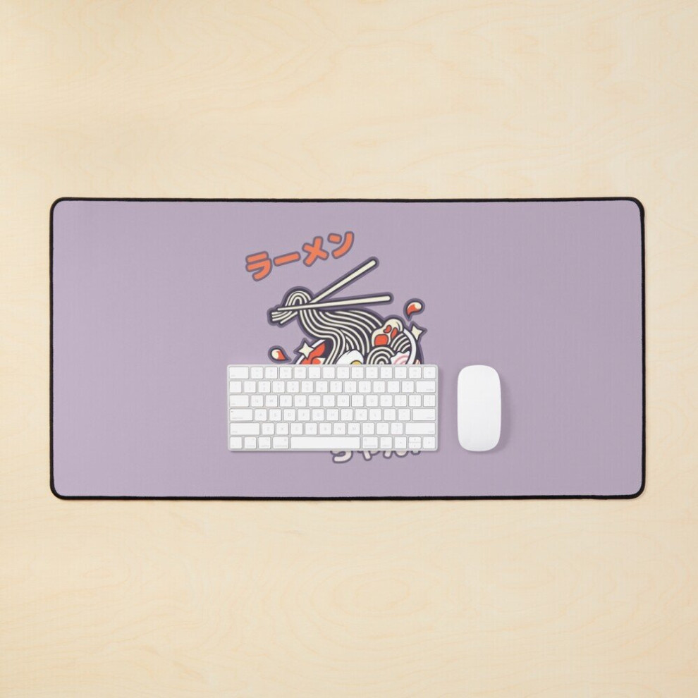 Desk Mat Instant Ramen: Kawaii Ramen Large Gaming Mouse Pad 35X16 Inch 7802738407457