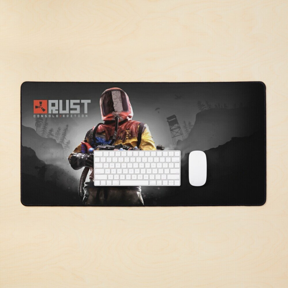 Rust Hazmat Desk Mat 35X16 Large Gaming Mouse Pad - Ultra-Smooth Surface, Non-Slip Rubber Base, Stitched Edges 7802738313017