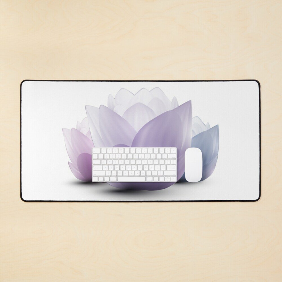 Desk Mat Serenity Lotus Blossoms Large Gaming Mouse Pad 35X16 Inch 7802738398939