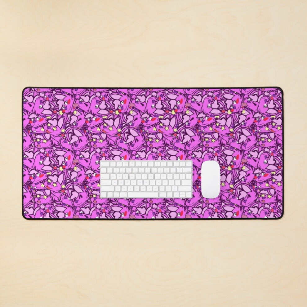 Desk Mat Bun Emote Pattern Large Gaming Mouse Pad 35X16 Inch 7802738337686