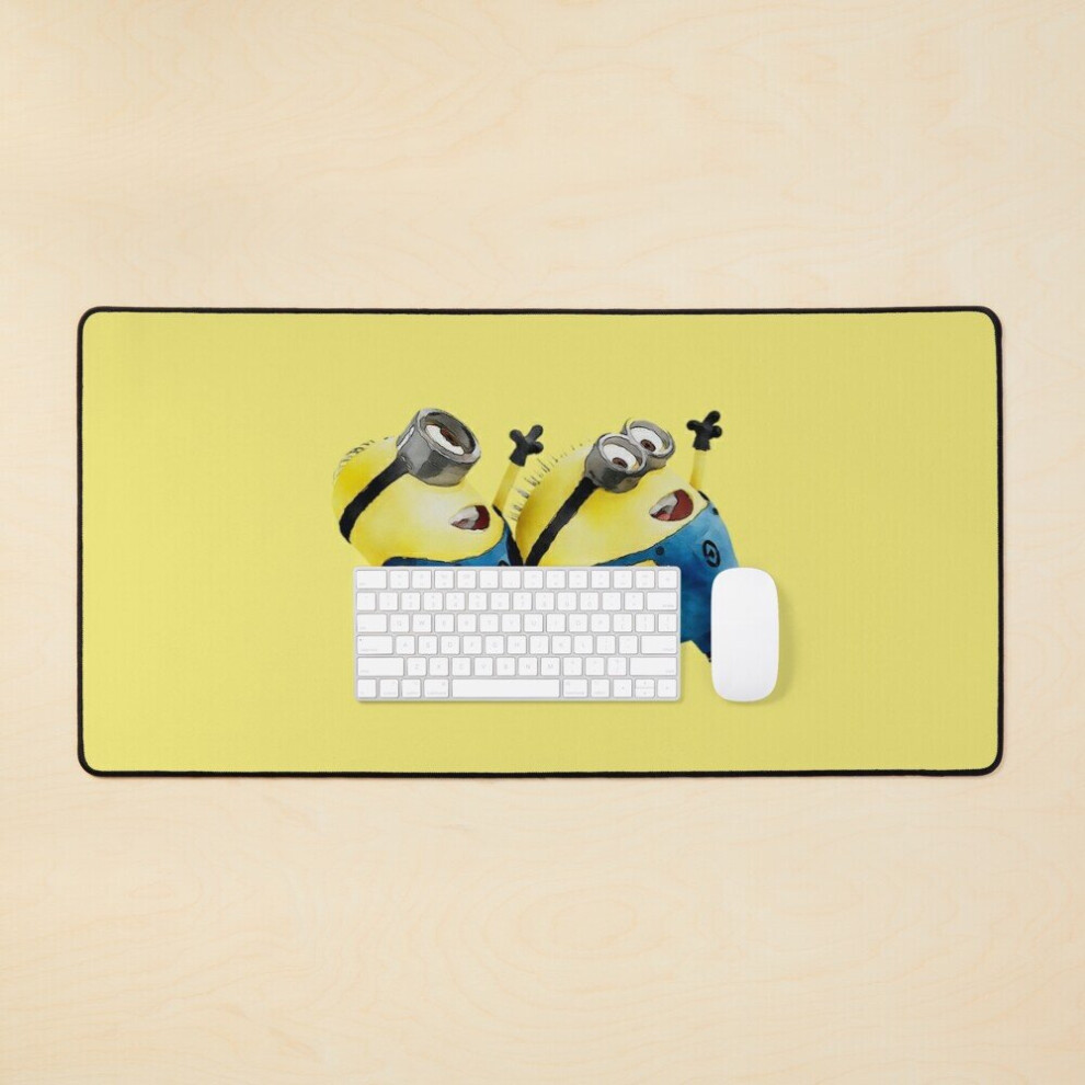 Desk Mat Two Funny Minions Large Gaming Mouse Pad 35X16 Inch 7802738332377