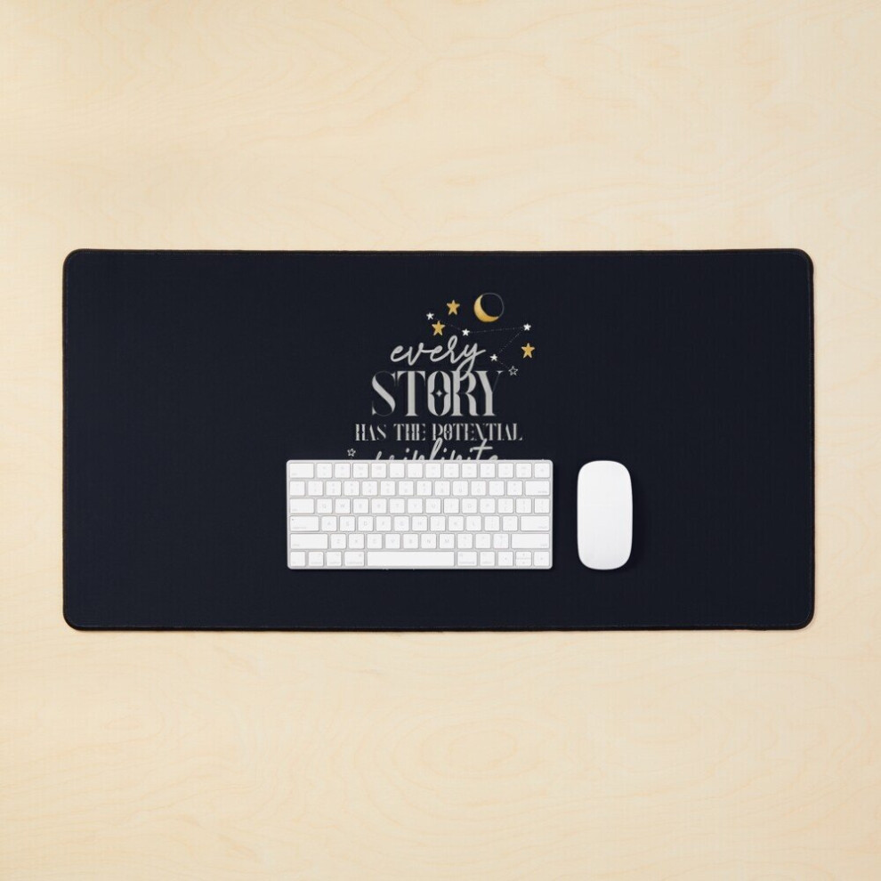 Desk Mat Once Upon A Broken Heart Quote Large Gaming Mouse Pad 35X16 Inch 7802738389449