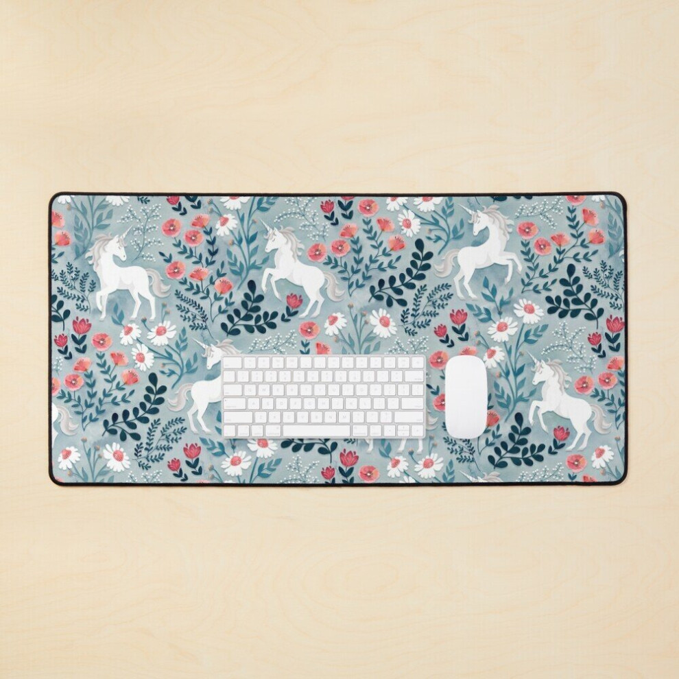 Desk Mat Unicorn Garden Large Gaming Mouse Pad 35X16 Inch 7802738319835