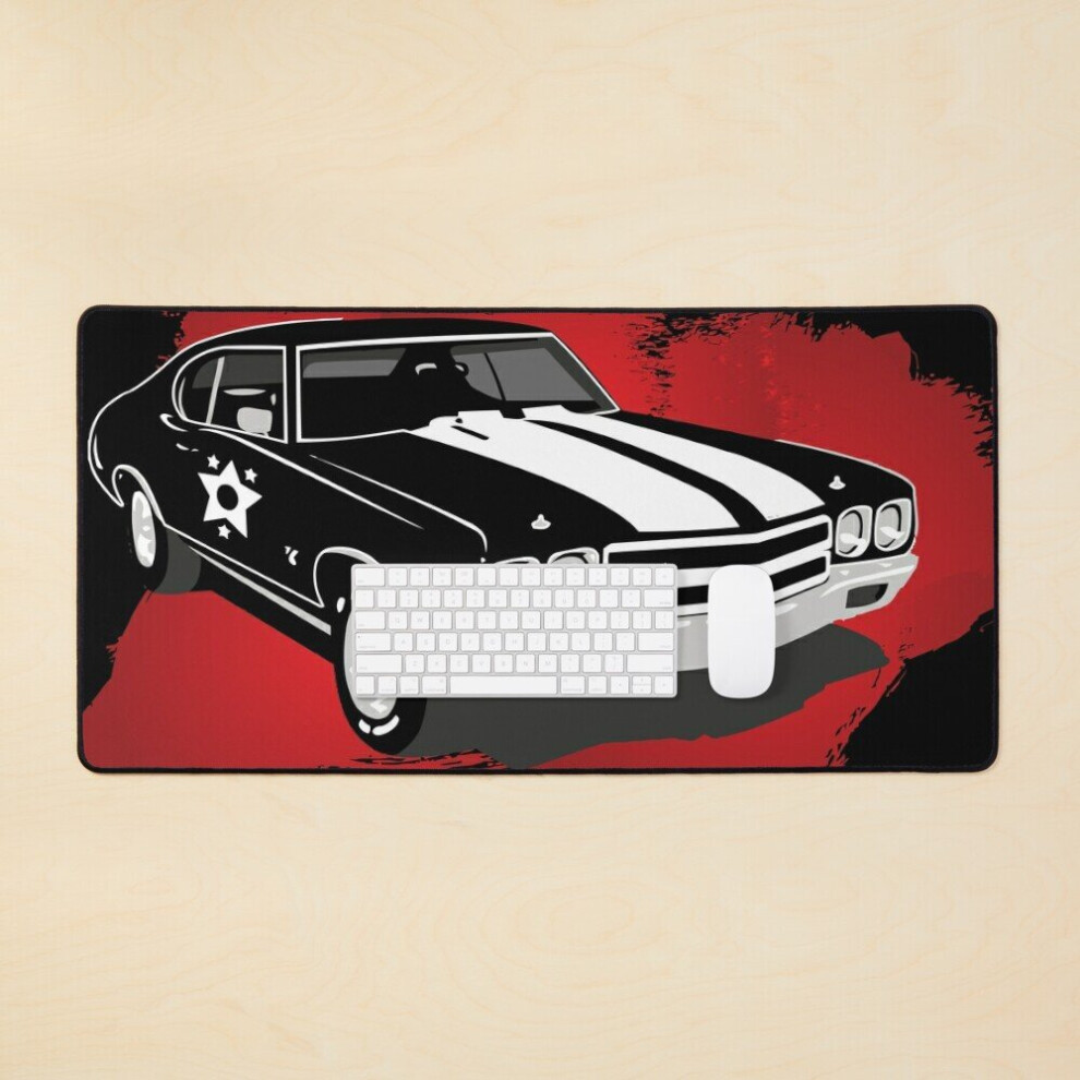Desk Mat Retro Car Vector Large Gaming Mouse Pad 35X16 Inch 7802738372830