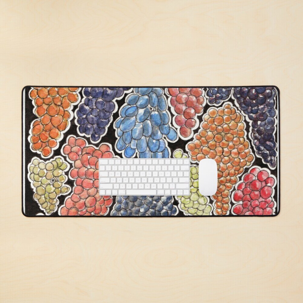 Desk Mat Grapes For Wine Lovers Large Gaming Mouse Pad 35X16 Inch 7802738403244