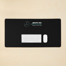 Desk Mat F1 Mercedes 2021 team logo - Shirt Classic Large Gaming Mouse Pad 35x16 inch