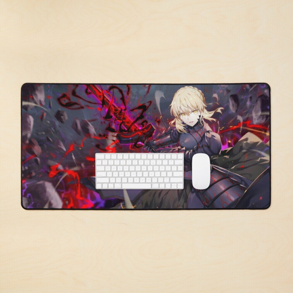 Desk Mat Saber Alter Fate Stay Night Heaven's Feel Large Gaming Mouse Pad 35X16 Inch 7802738350883