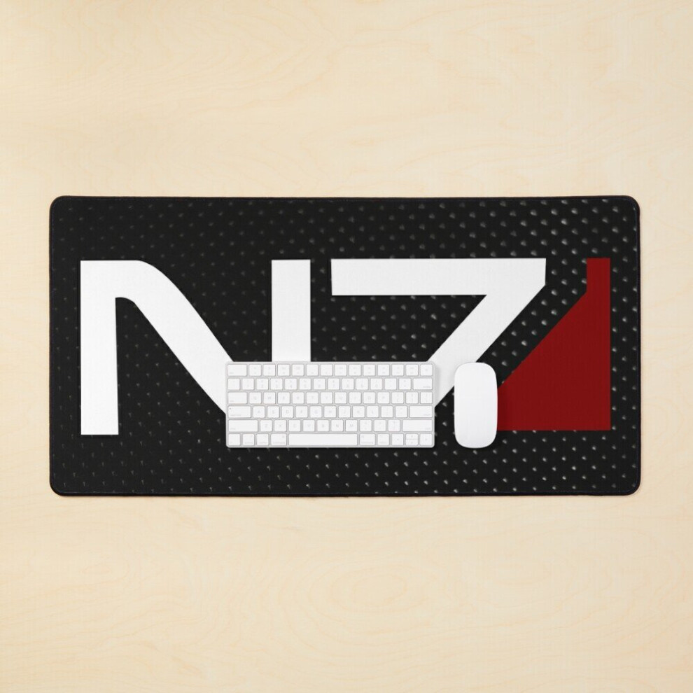 Desk Mat Mass Effect N7 Large Gaming Mouse Pad 35X16 Inch 7802738402346