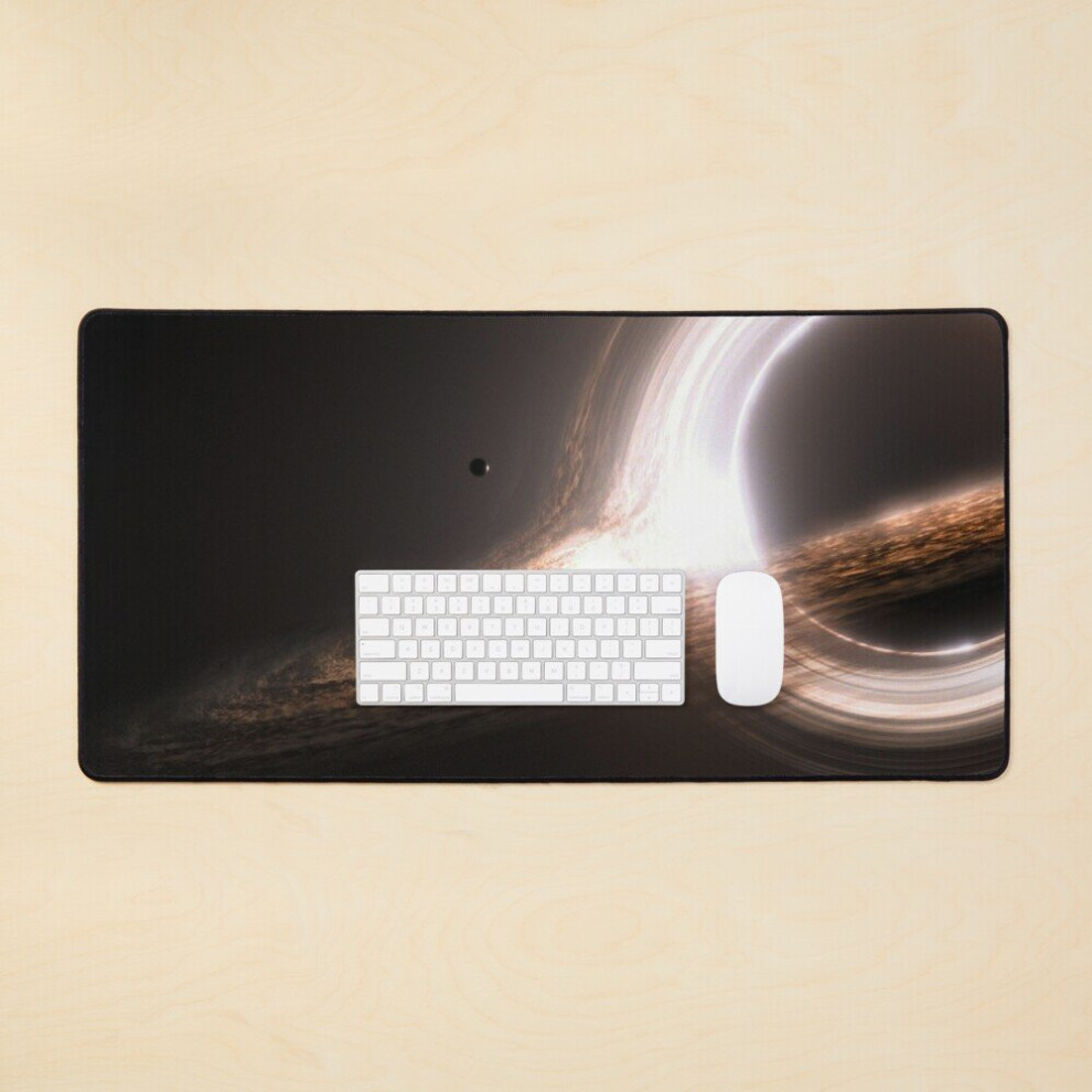 Desk Mat Interstellar Gargantua Hole Large Gaming Mouse Pad 35X16 Inch Black 7802738317435