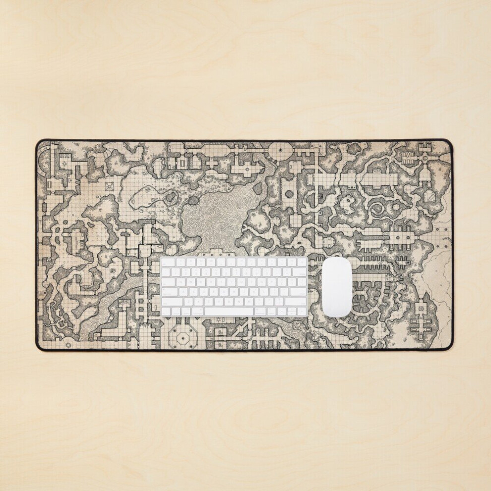 Desk Mat The Winter Tombs - A Massive Dungeon Complex By Dyson Logos Large Gaming Mouse Pad 35X16 Inch 7802738309980