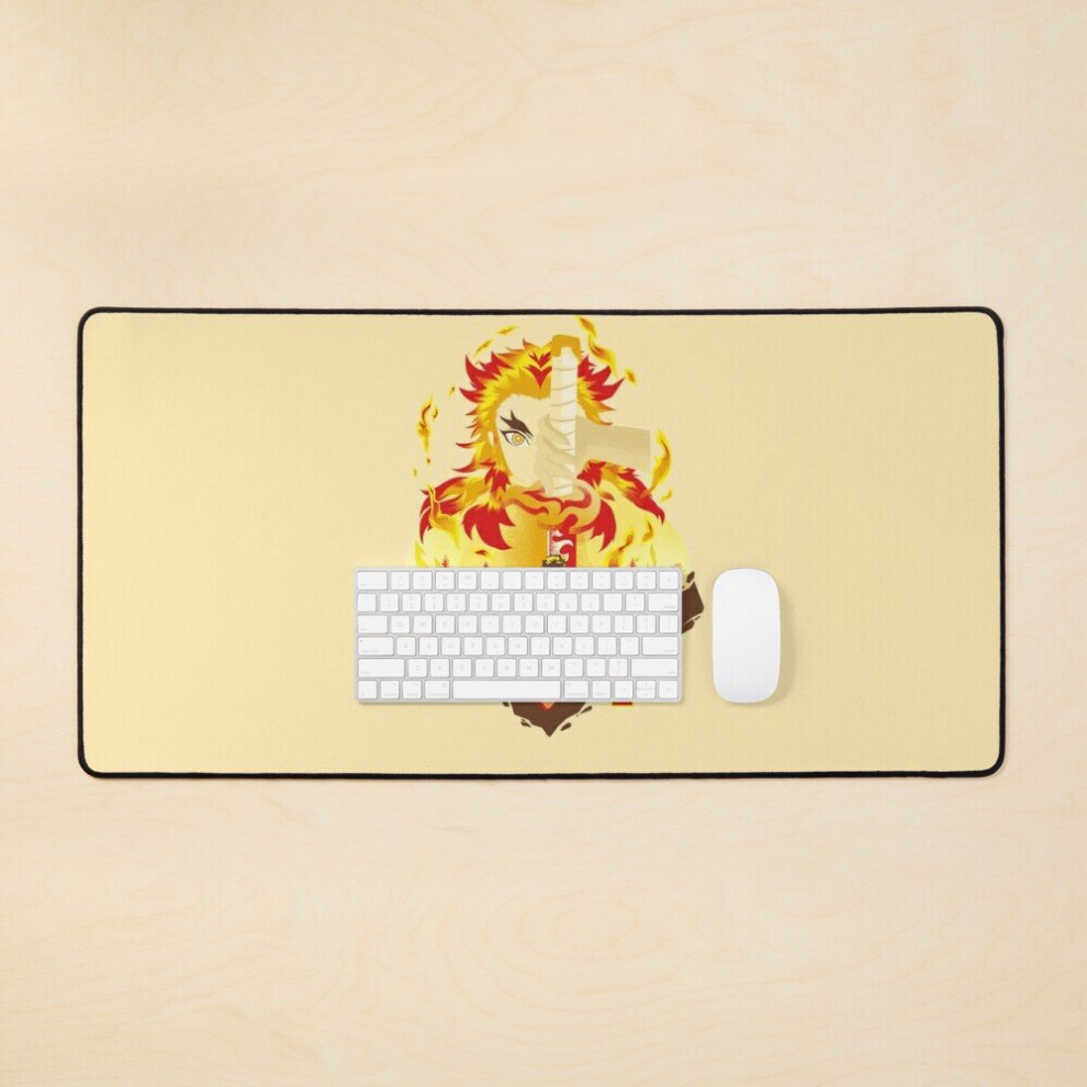 Desk Mat Kyojuro Flame Large Gaming Mouse Pad 35X16 Inch 7802738344479