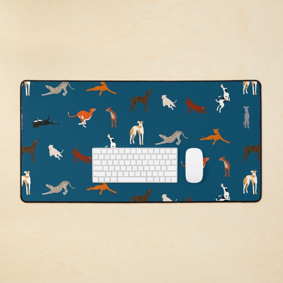 Desk Mat Greyhound Dogs Large Gaming Mouse Pad 35X16 Inch 7802738344882