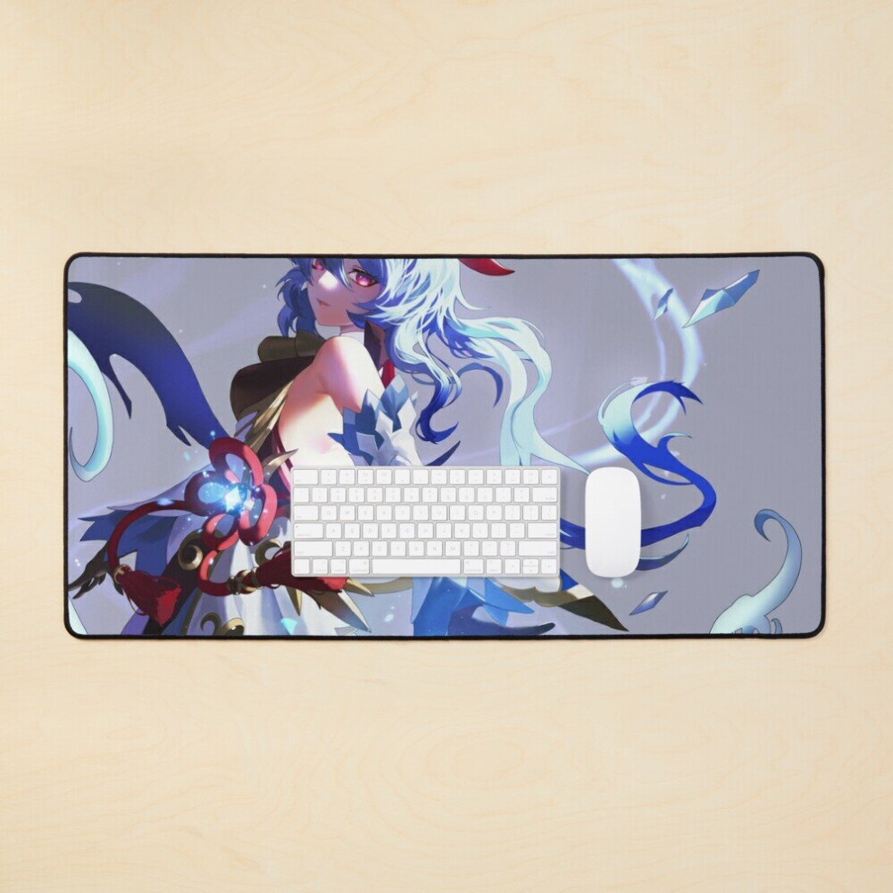 Desk Mat Genshin Impact Ganyu Portrait Large Gaming Mouse Pad 35X16 Inch 7802738360981
