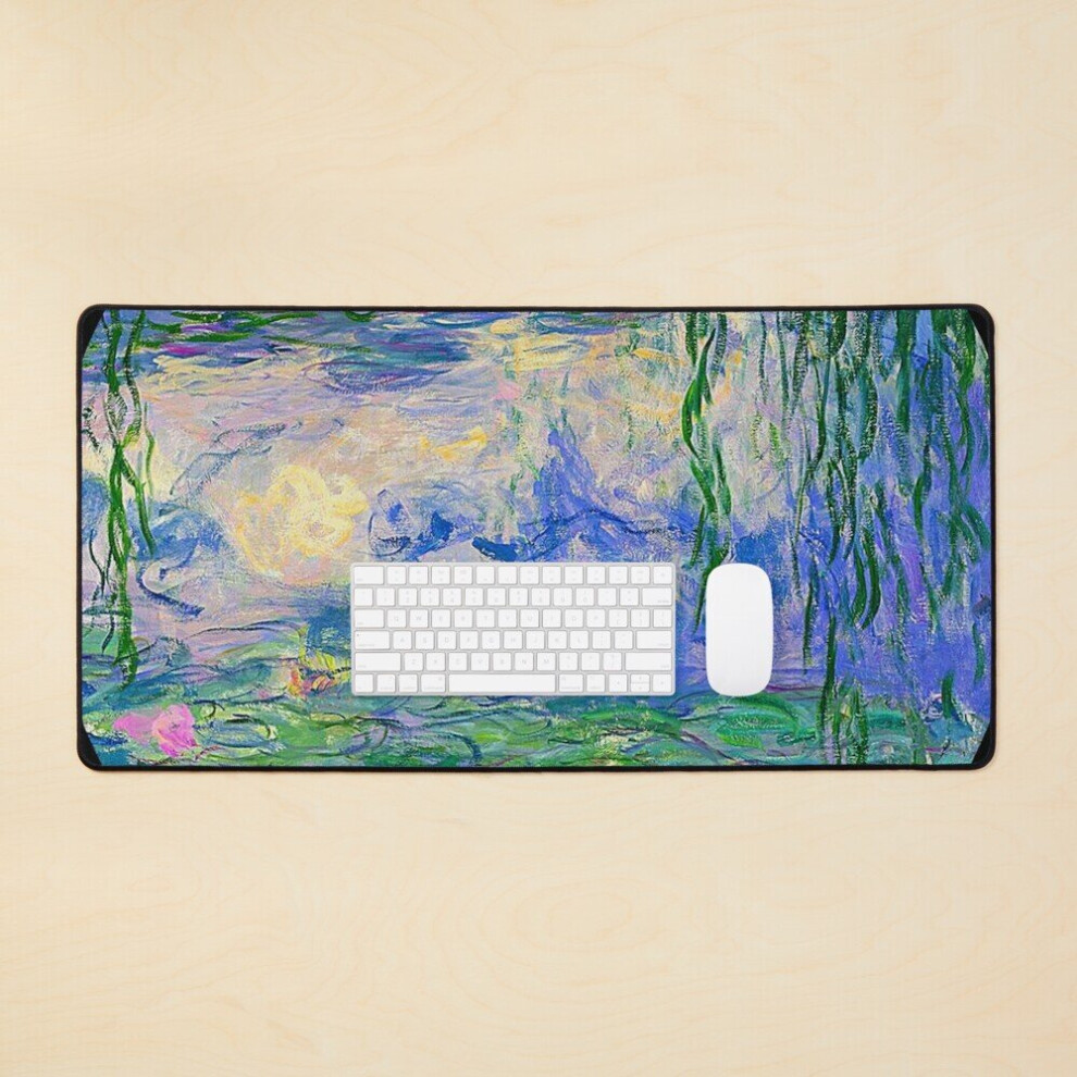 Desk Mat Water Lilies - Monet Large Gaming Mouse Pad 35X16 Inch 7802738393439