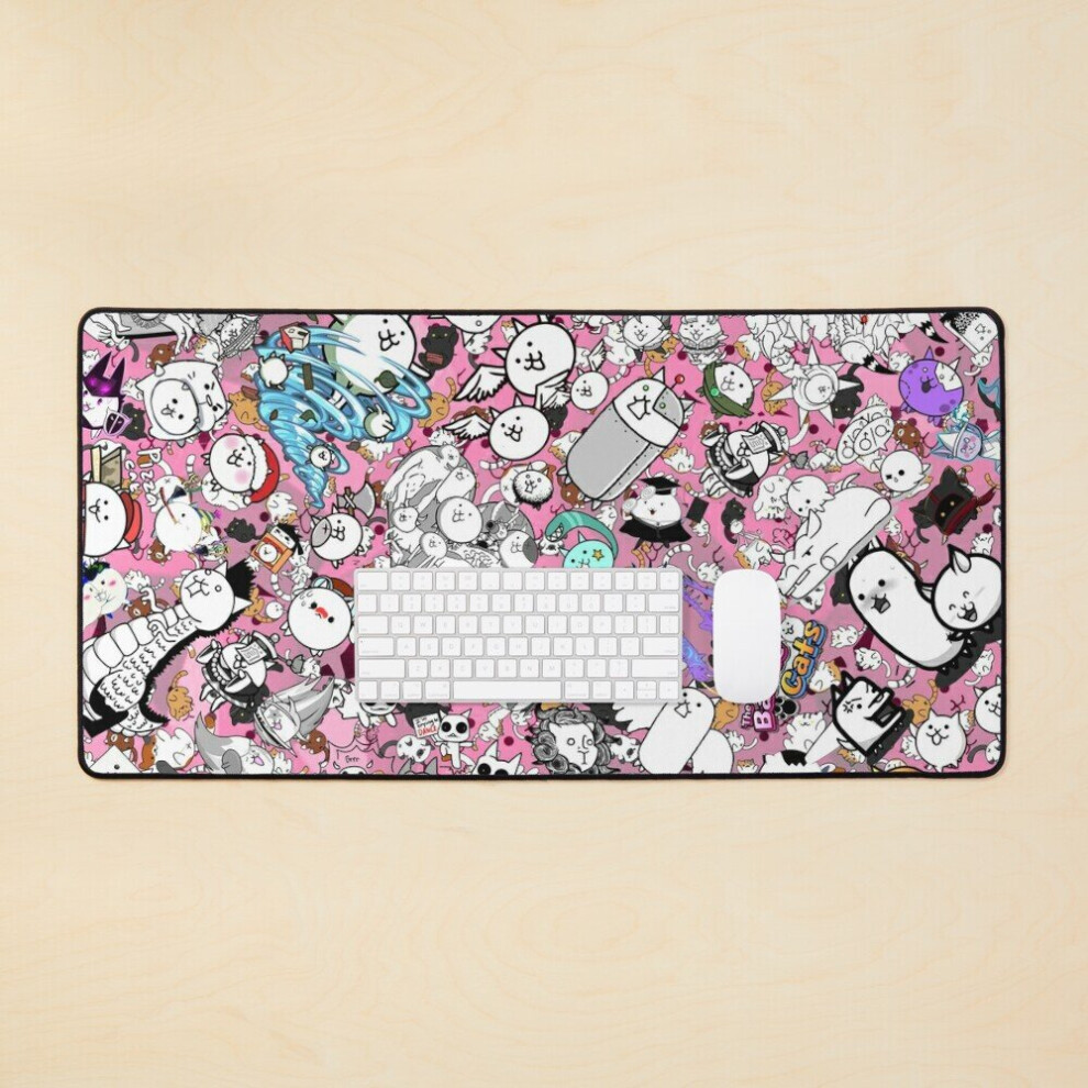 Desk Mat Battle Cats Large Gaming Mouse Pad 35X16 Inch 7802738390513