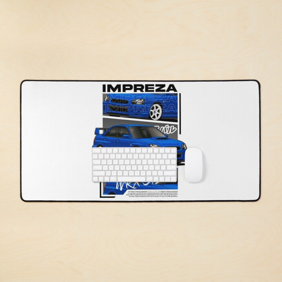 Desk Mat Subaru Impreza Wrx Sti Large Gaming Mouse Pad 35X16 Inch 7802738356519