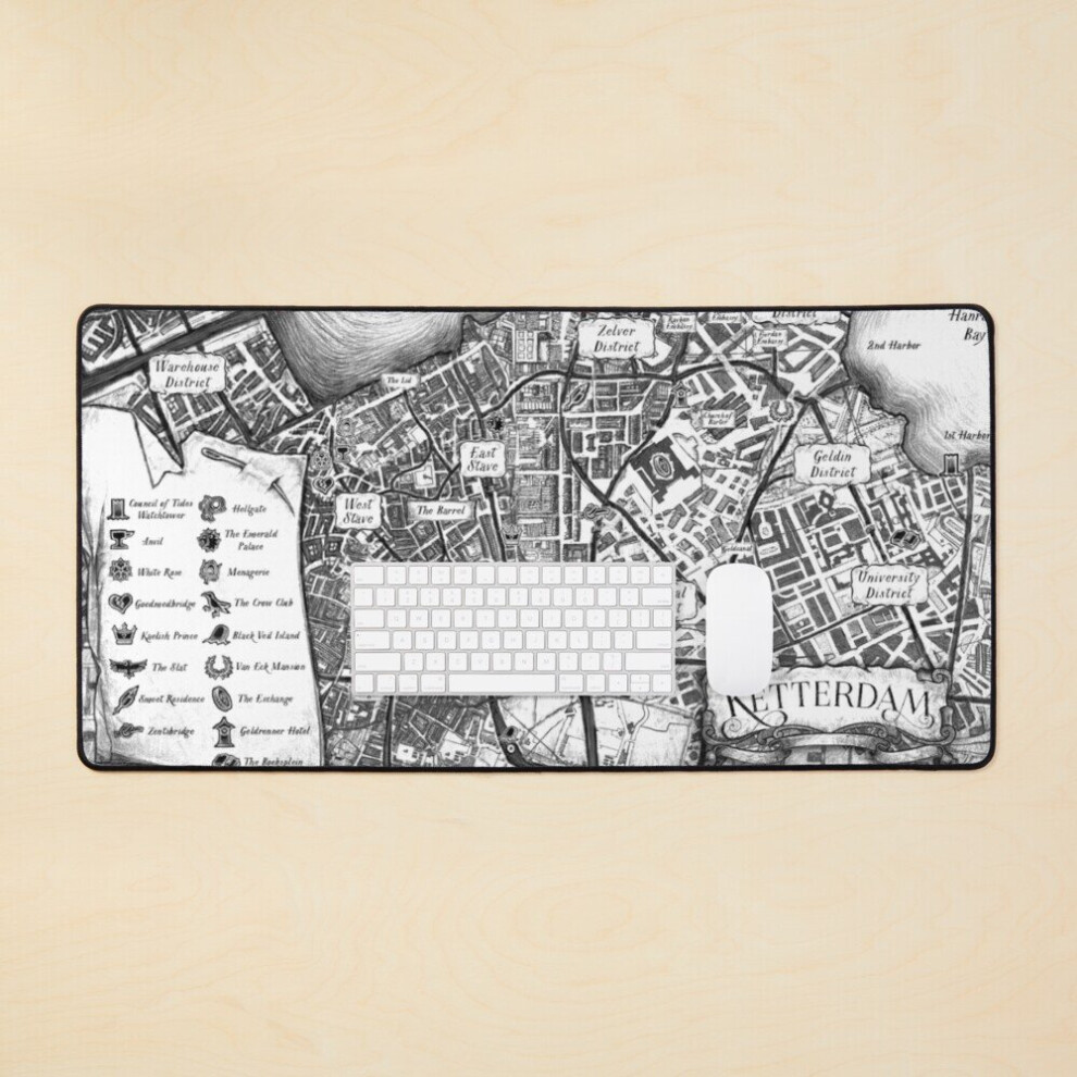 Desk Mat Ketterdam Map Large Gaming Mouse Pad 35X16 Inch 7802738404272