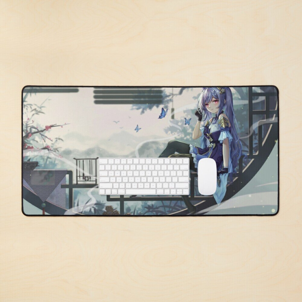 Desk Mat Genshin Impact Keqing Vintage Large Gaming Mouse Pad 35X16 Inch 7802738319910